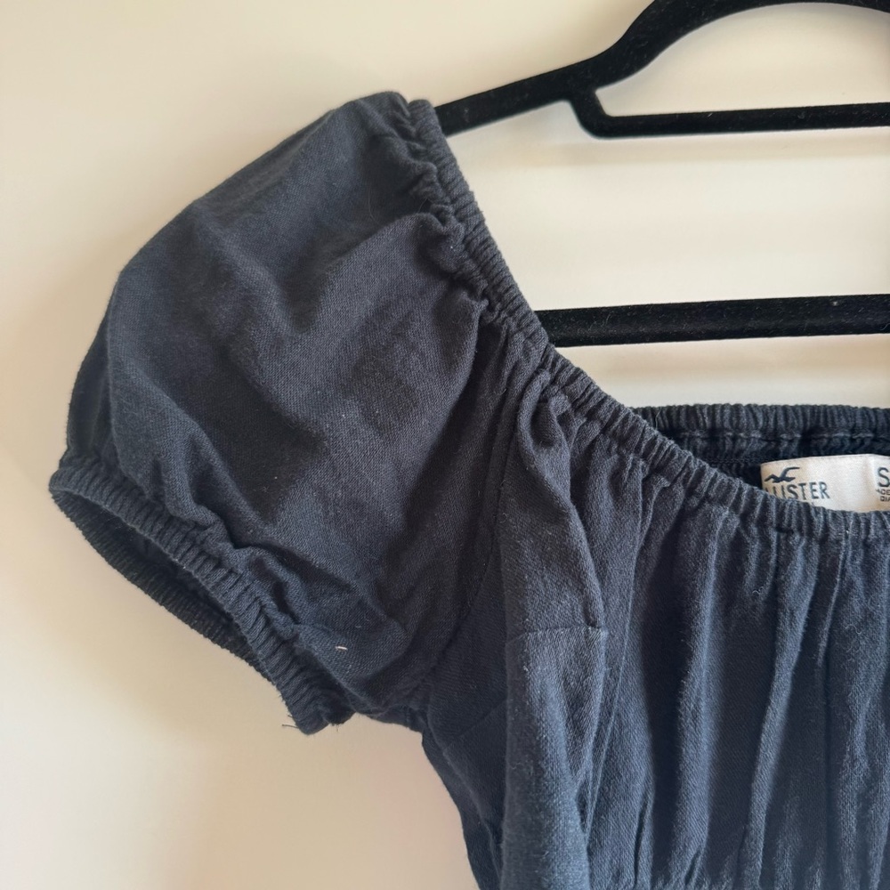 Hollister Black Puff Sleeve Blouse